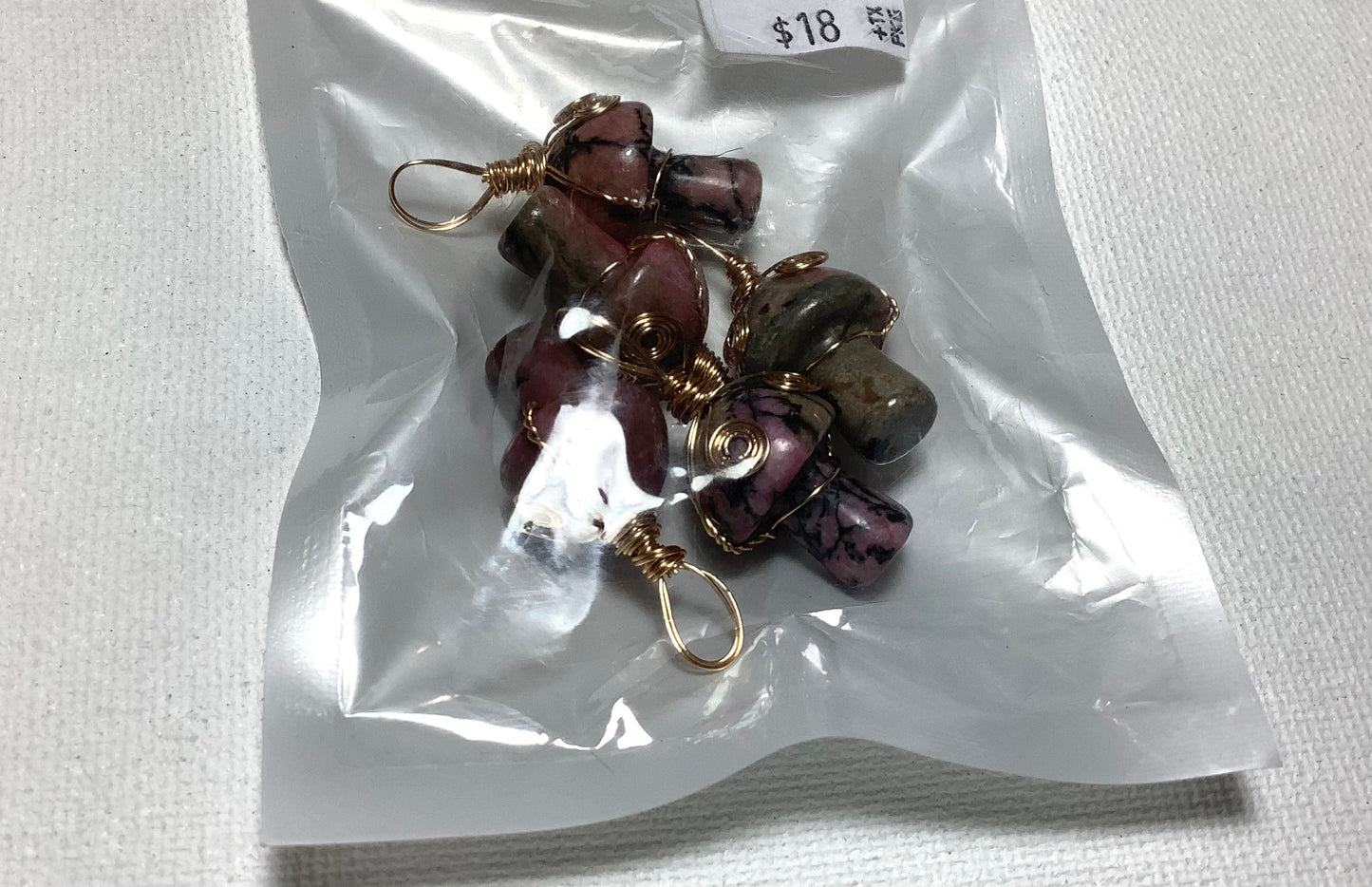 2023 Wire Wrapping Mini Mushroom Pendant Mix Stone 2cm