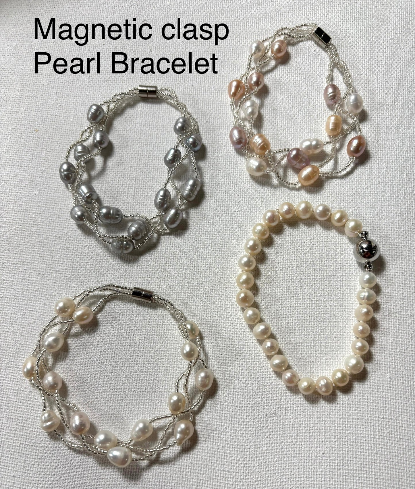 2025 Magnetic Clasps Pearl Bracelets