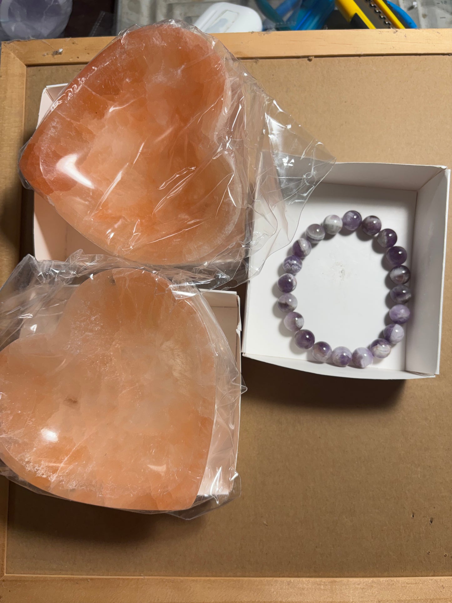 2026 05-03 Selenite bowl & bracelet