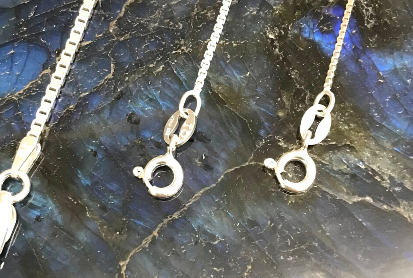 925 Solid Sterling Silver Box Chain Made in Italy