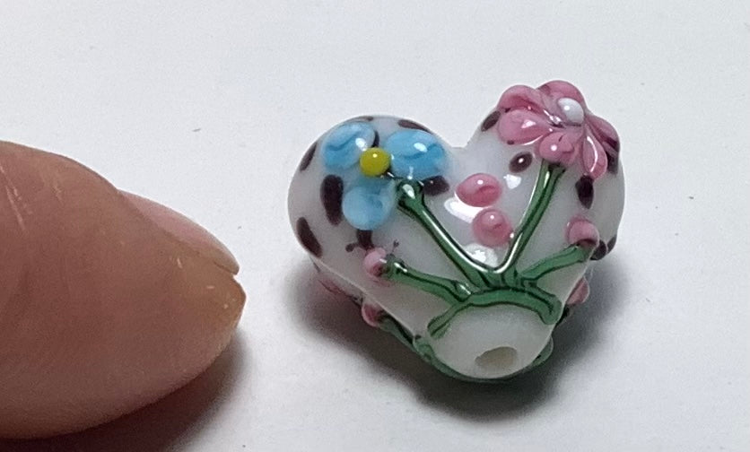 Lampwork Glass Beads Hearts