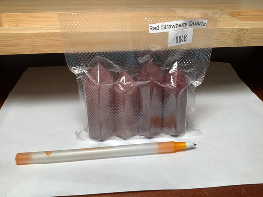 2023 Natural Red Strawberry Quartz Points Tower wholesale price