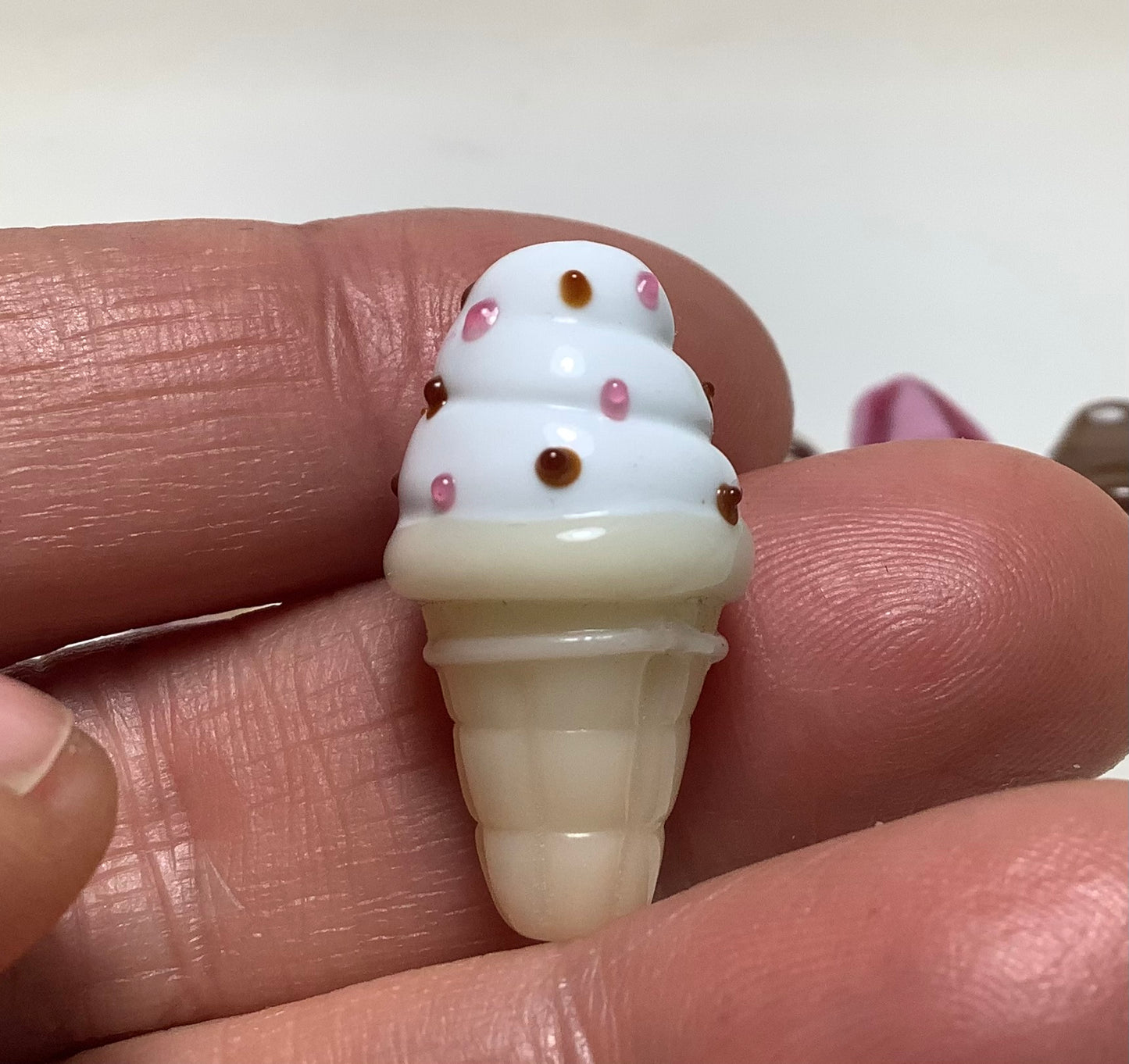 Lampwork Glass Beads Ice Cream