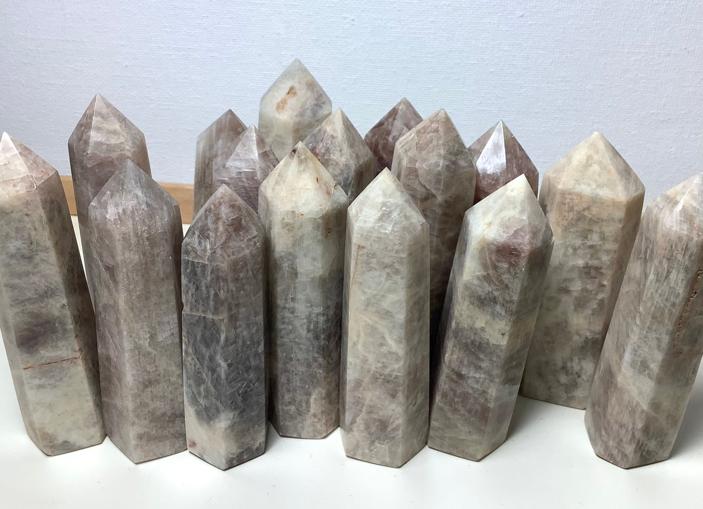 Natural Gray Moonstone Point Tower Obelisk Healing wholesale price