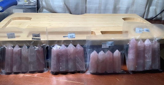 2023 Natural Rose Quartz small Tower Polished Healing