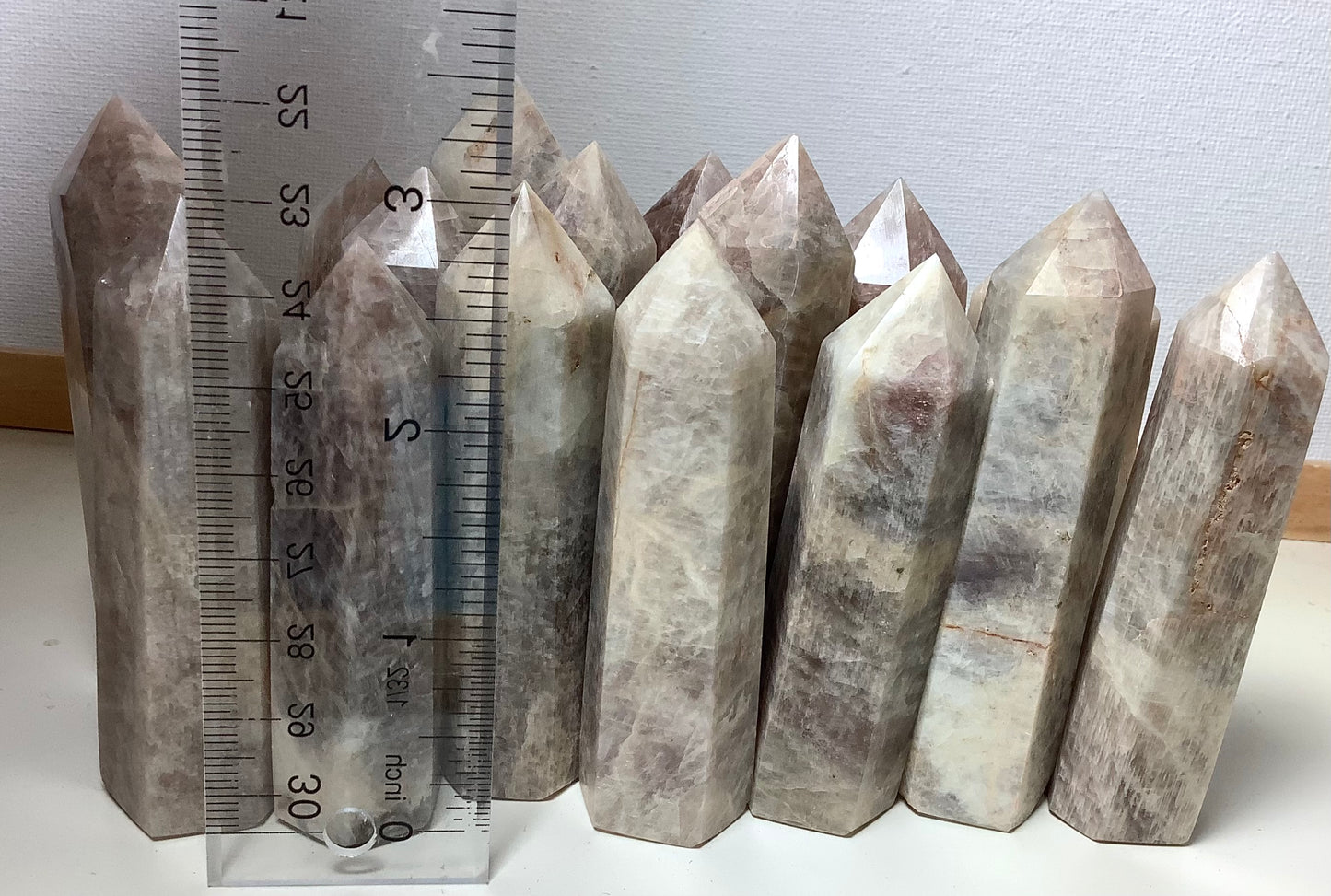 Natural Gray Moonstone Point Tower Obelisk Healing wholesale price