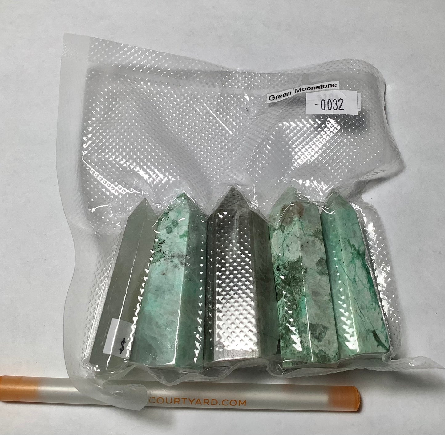 2023 Natural Green Moonstone Garnierite Points Tower Obelisk Healing wholesale price