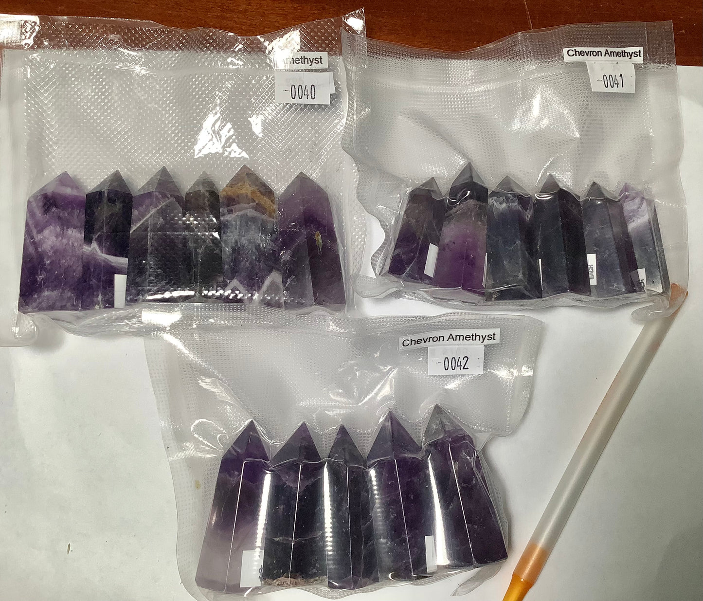 2023 Natural Chevron Amethyst Point Tower Obelisk Healing wholesale price