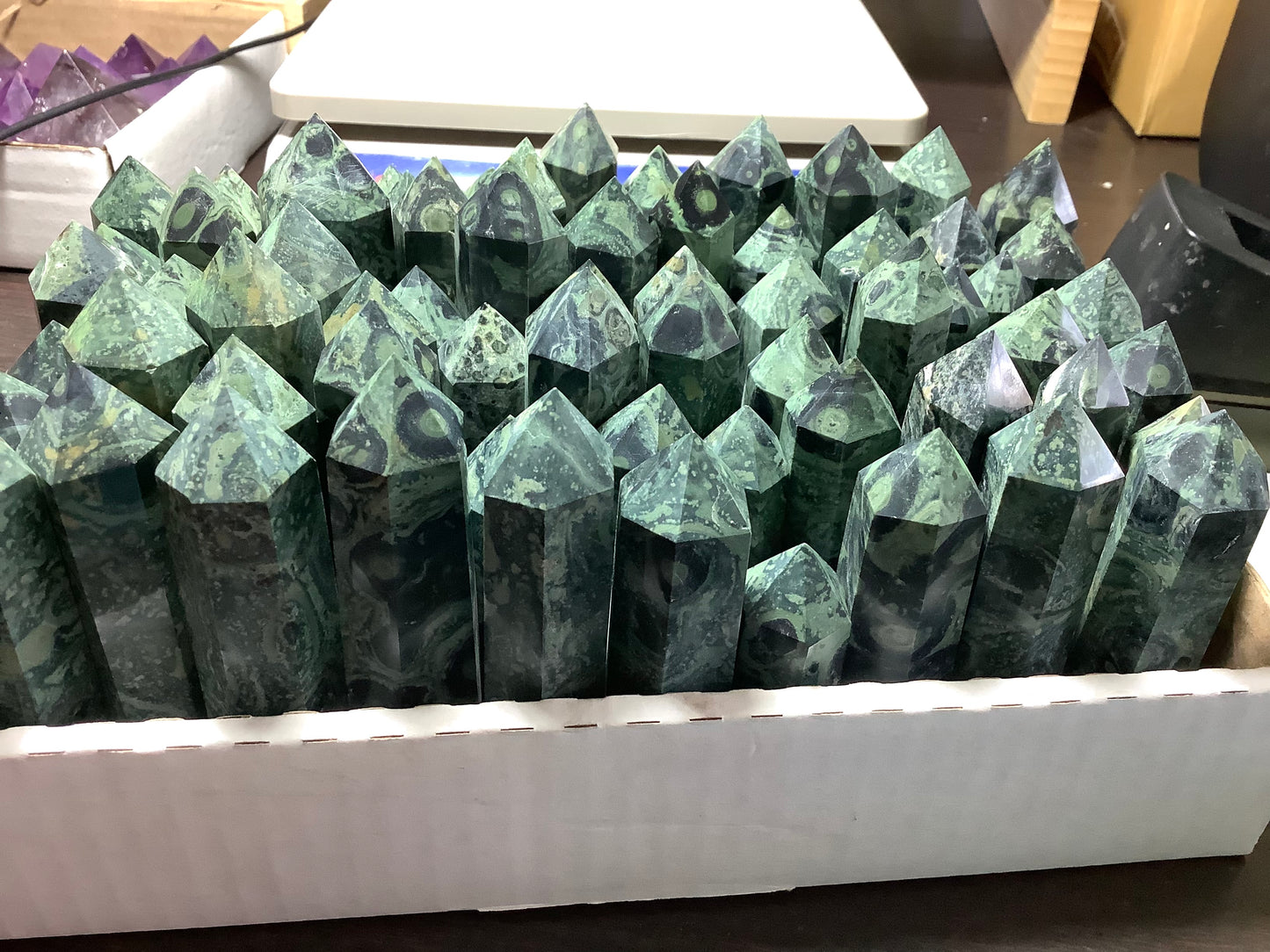 Natural Kambaba Jasper Crystal Points Tower Obelisk Healing wholesale price