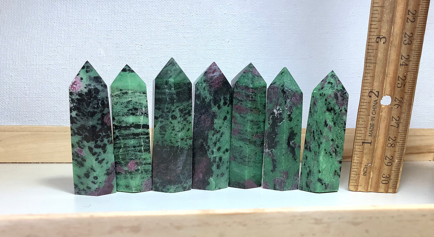 Natural Ruby Zoisite Crystal Points Tower Obelisk Healing wholesale price
