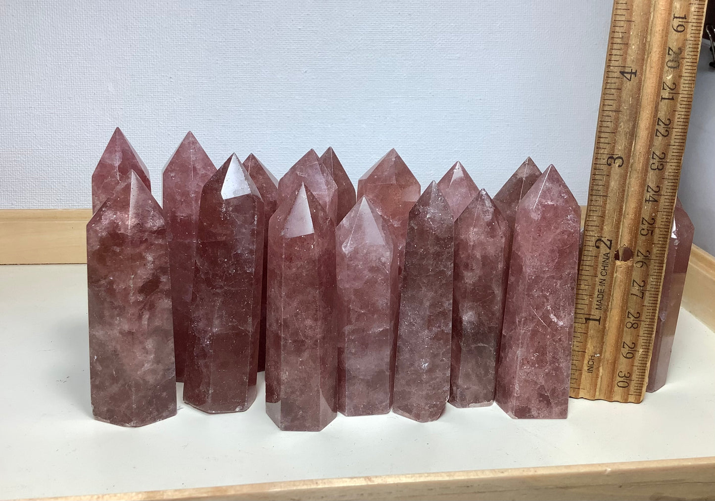 2023 Natural Red Strawberry Quartz Points Tower wholesale price