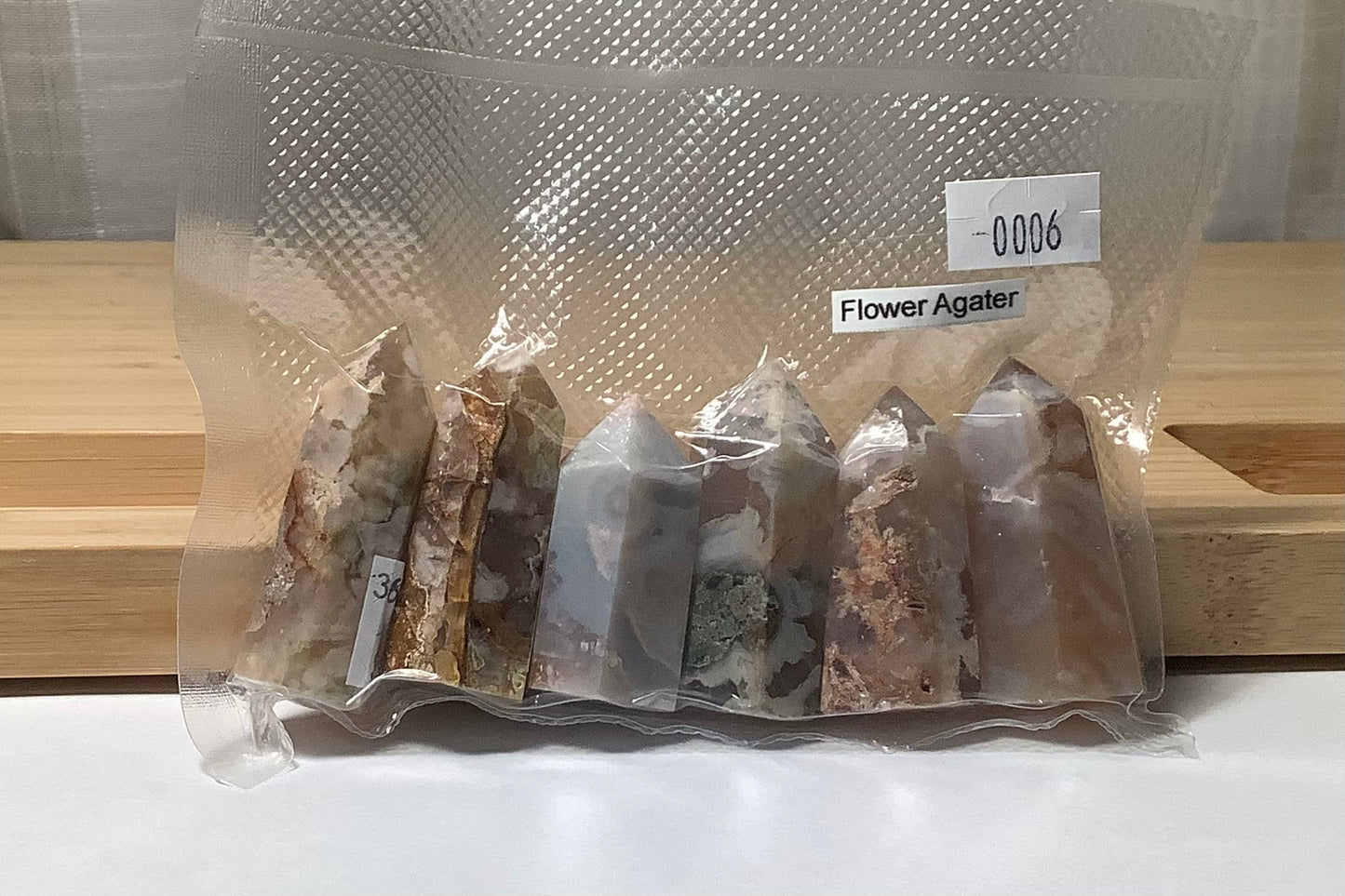 2023 Natural Flower Agate(Cherry Blossom Agate) Points Tower Obelisk Healing wholesale price
