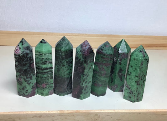 Natural Ruby Zoisite Crystal Points Tower Obelisk Healing wholesale price