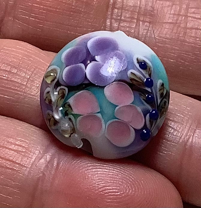 Lampwork Glass Beads Beautiful Flowers #002