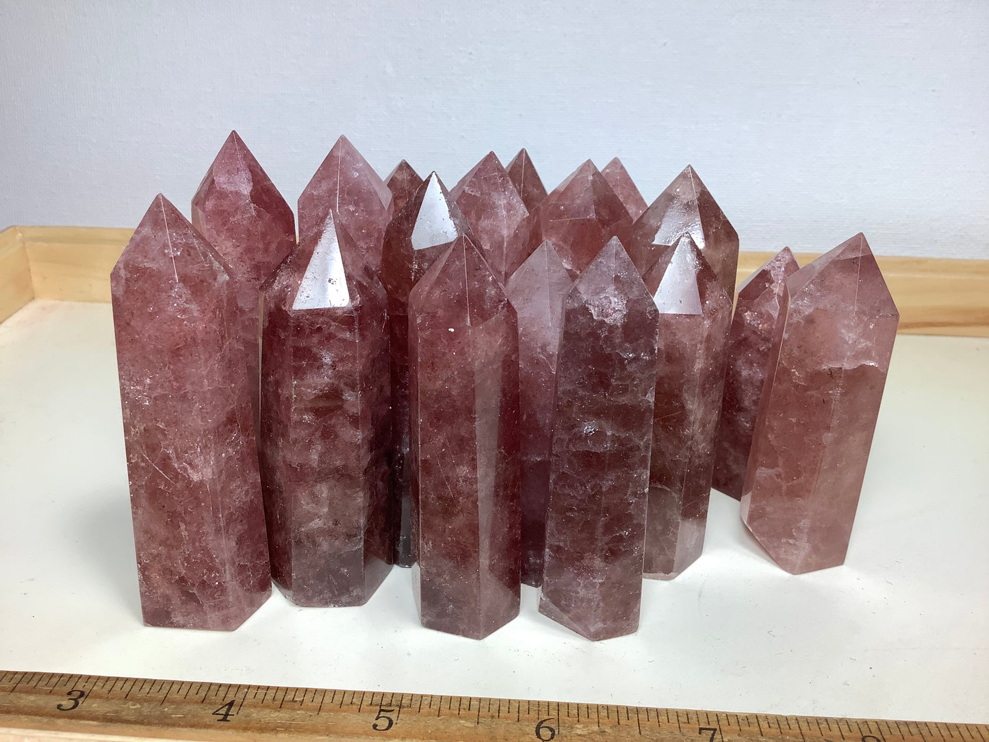 2023 Natural Red Strawberry Quartz Points Tower wholesale price