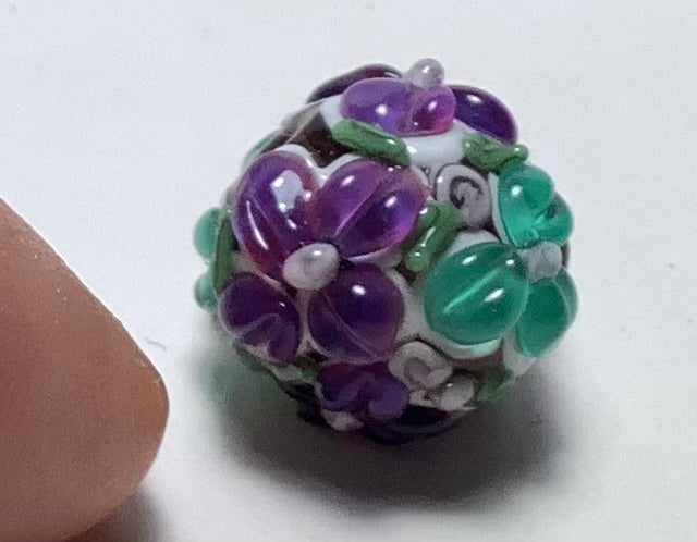 Lampwork Glass Beads Beautiful Flowers #001