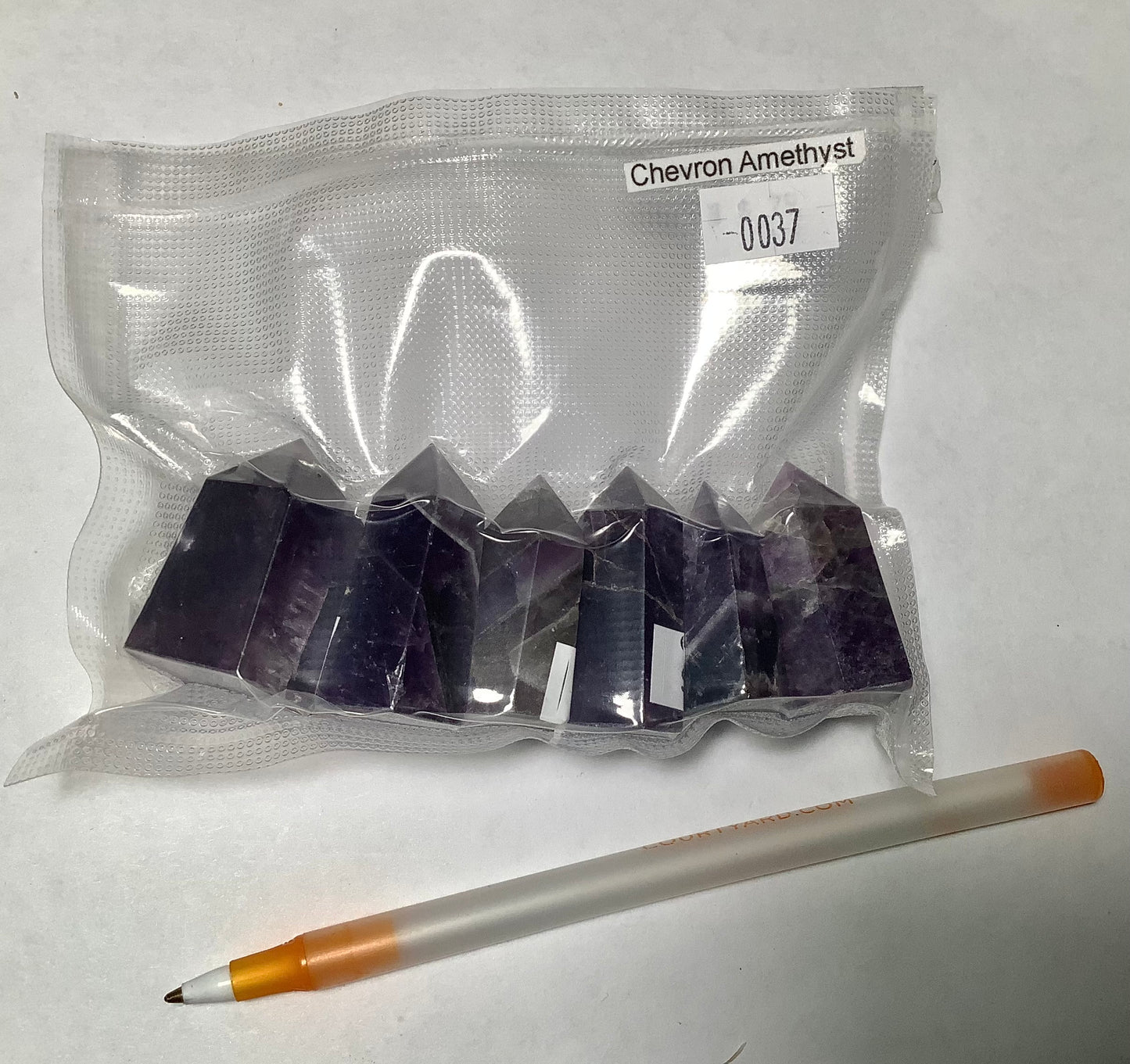 2023 Natural Chevron Amethyst Point Tower Obelisk Healing wholesale price