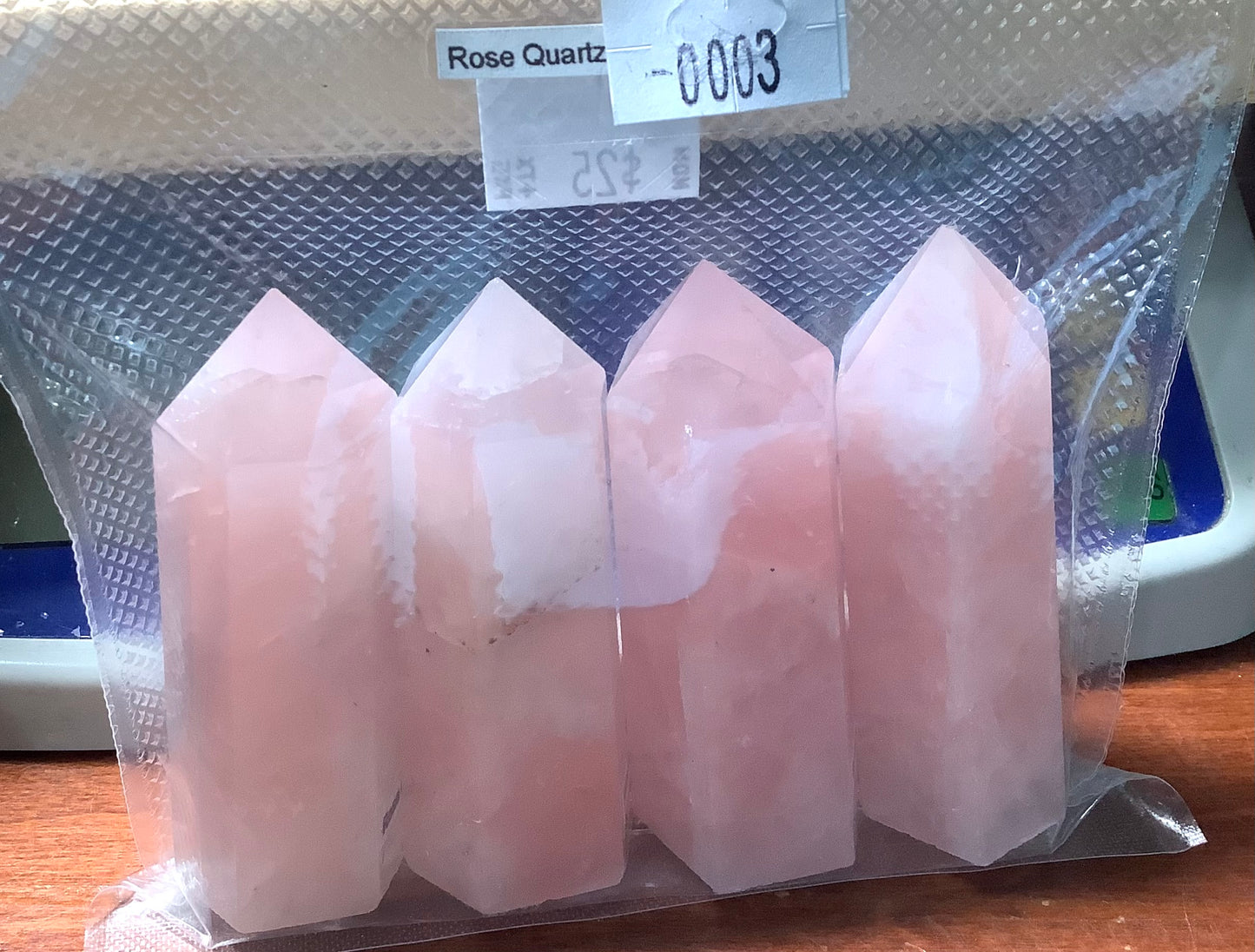 2023 Natural Rose Quartz small Tower Polished Healing