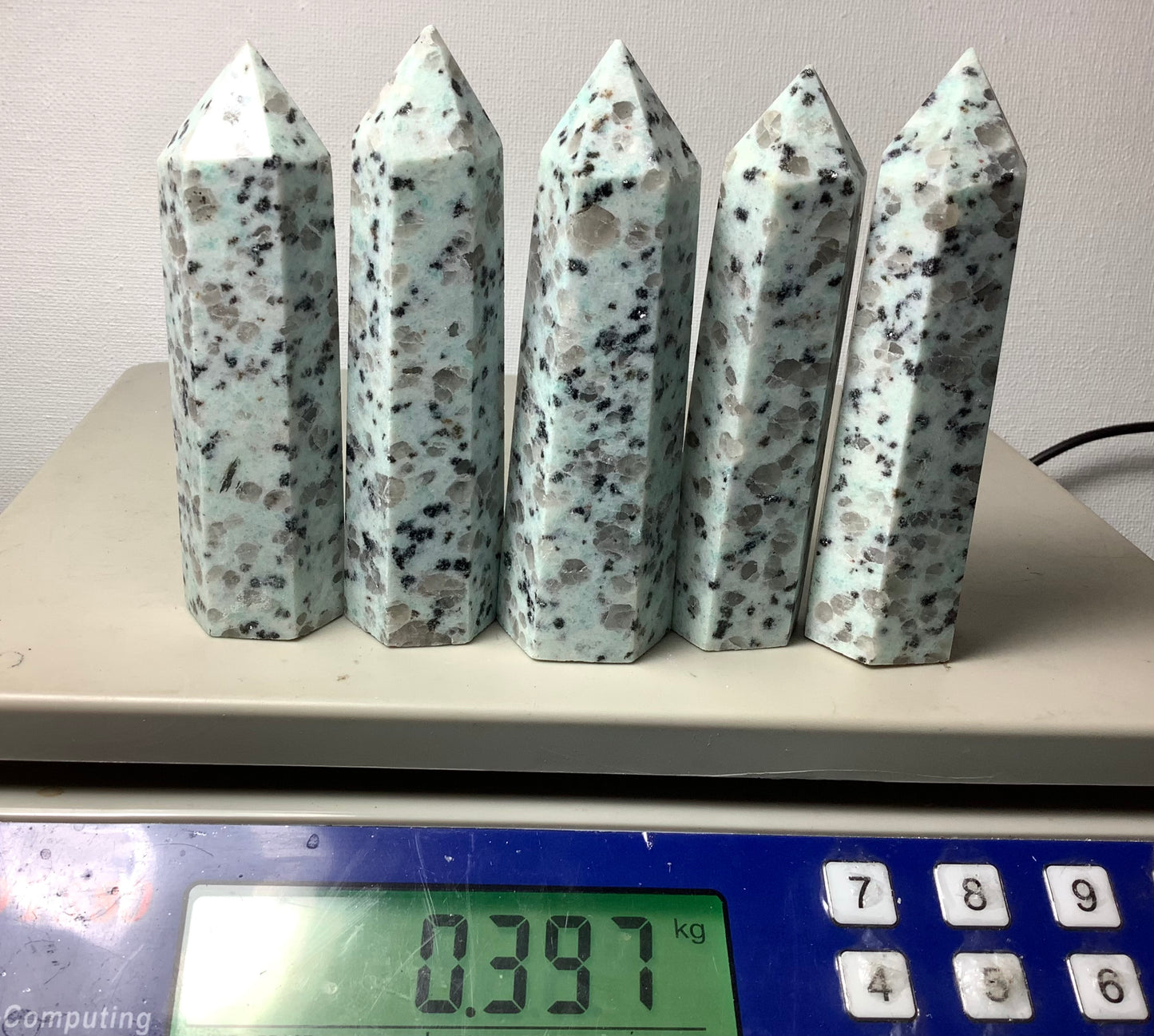 Natural Kiwi Jasper Point Tower Obelisk Healing wholesale price