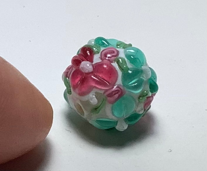 Lampwork Glass Beads Beautiful Flowers #001