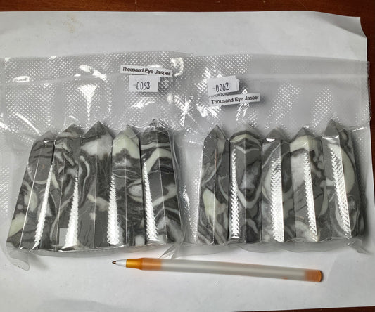 2023 Natural Thousand Eye Jasper Points Tower wholesale price