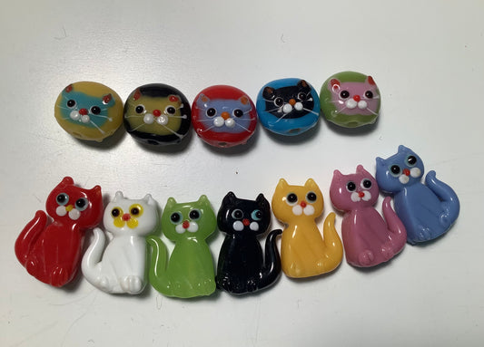 Lampwork Glass Beads Animals #009 Kitten