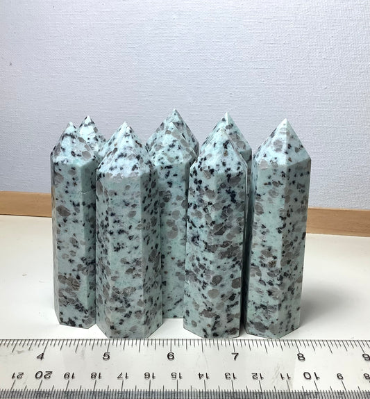 Natural Kiwi Jasper Point Tower Obelisk Healing wholesale price