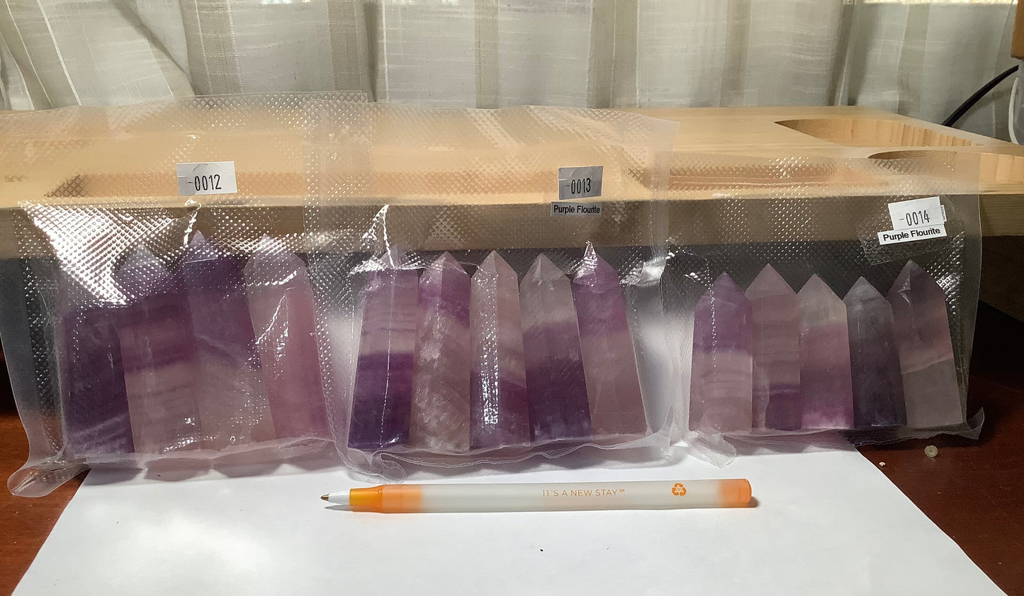 2023 Natural Flourite Crystal Points Tower Obelisk Healing wholesale price