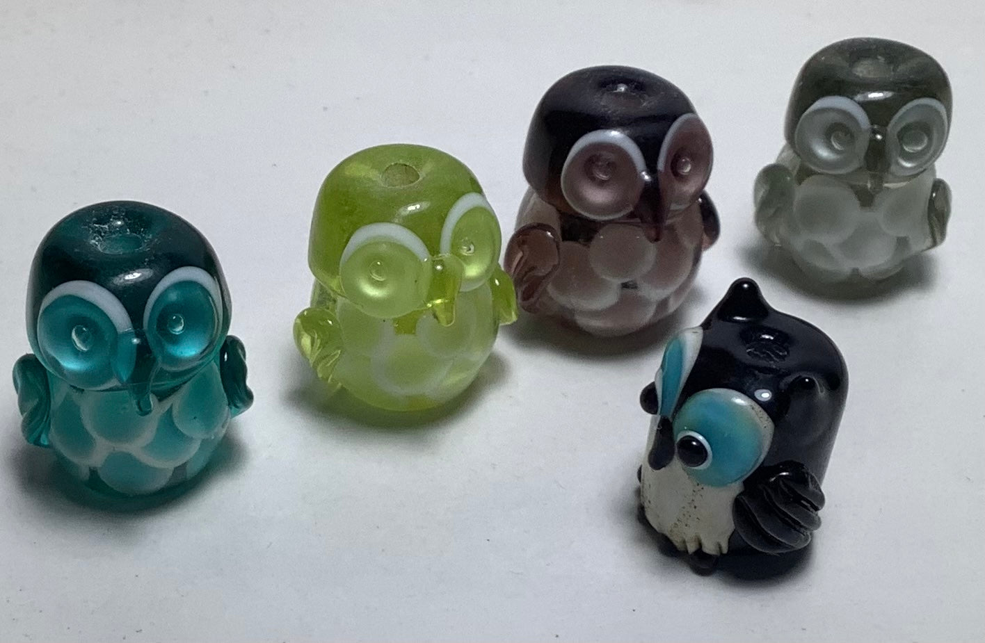 Lampwork Glass Beads Animals #003 Owl