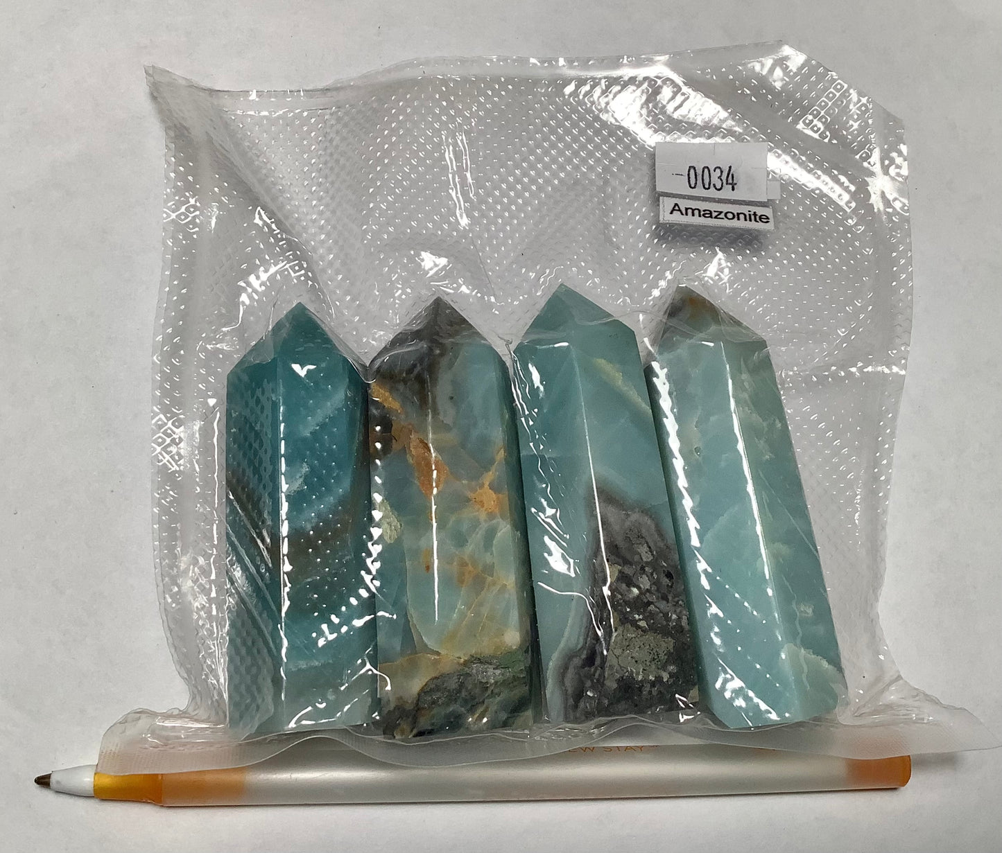 2023 Natural Amazonite Point Tower Obelisk Healing wholesale price