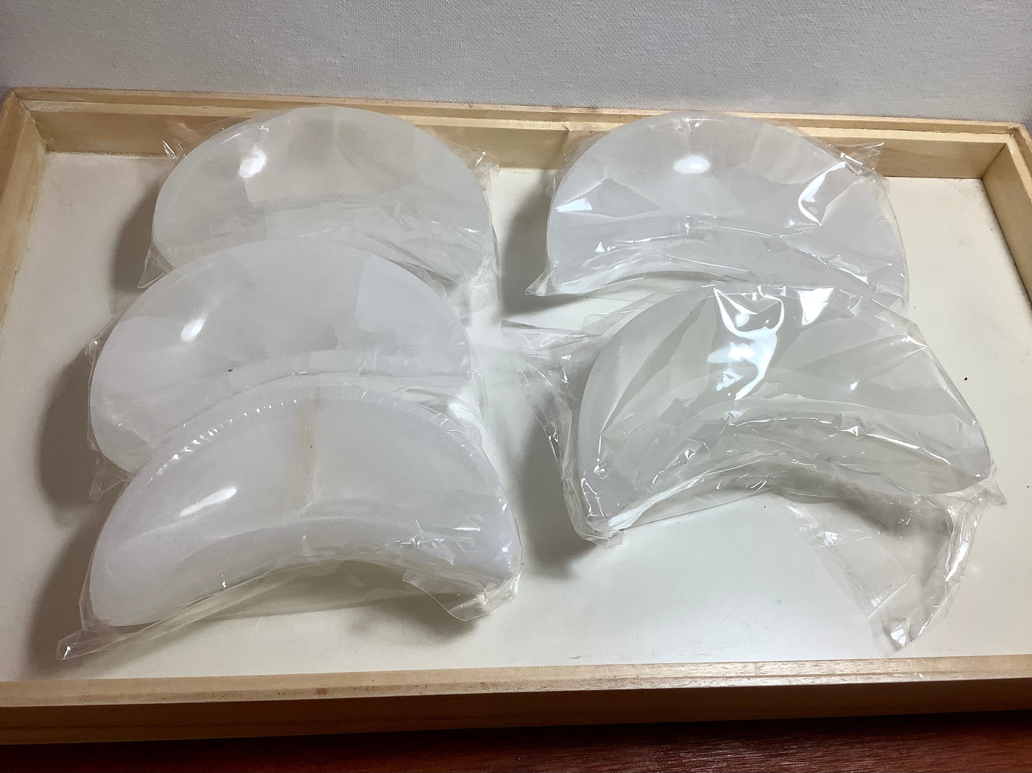 Selenite Bowl Half Moon Shaped Crystal Polished Charging Healing Bowl