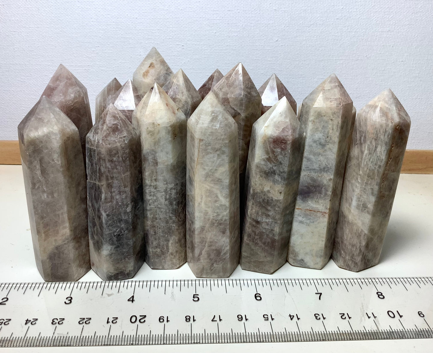Natural Gray Moonstone Point Tower Obelisk Healing wholesale price