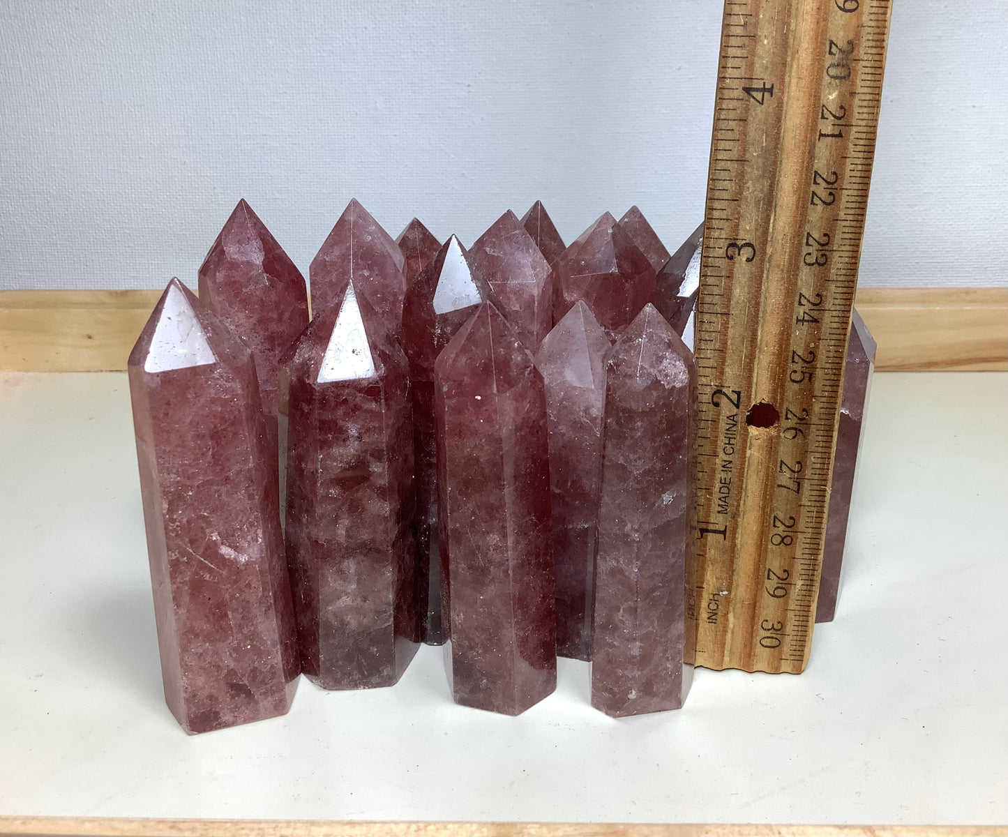 2023 Natural Red Strawberry Quartz Points Tower wholesale price