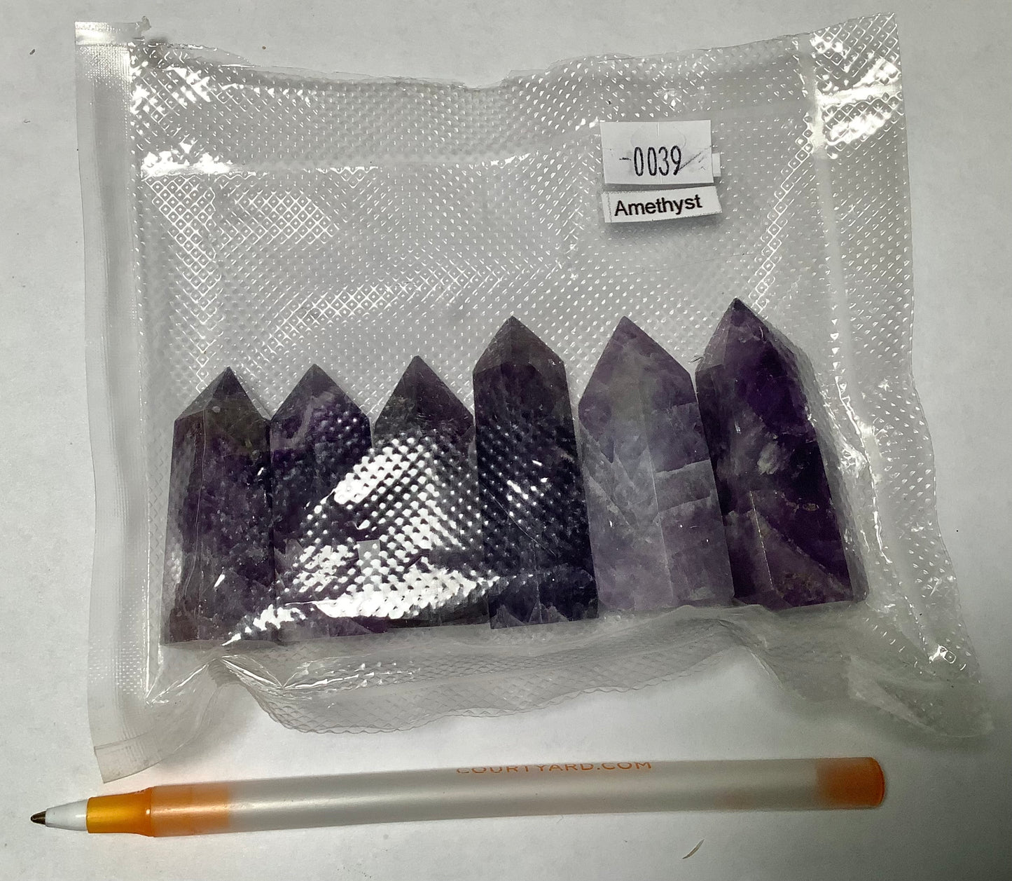 2023 Natural Chevron Amethyst Point Tower Obelisk Healing wholesale price